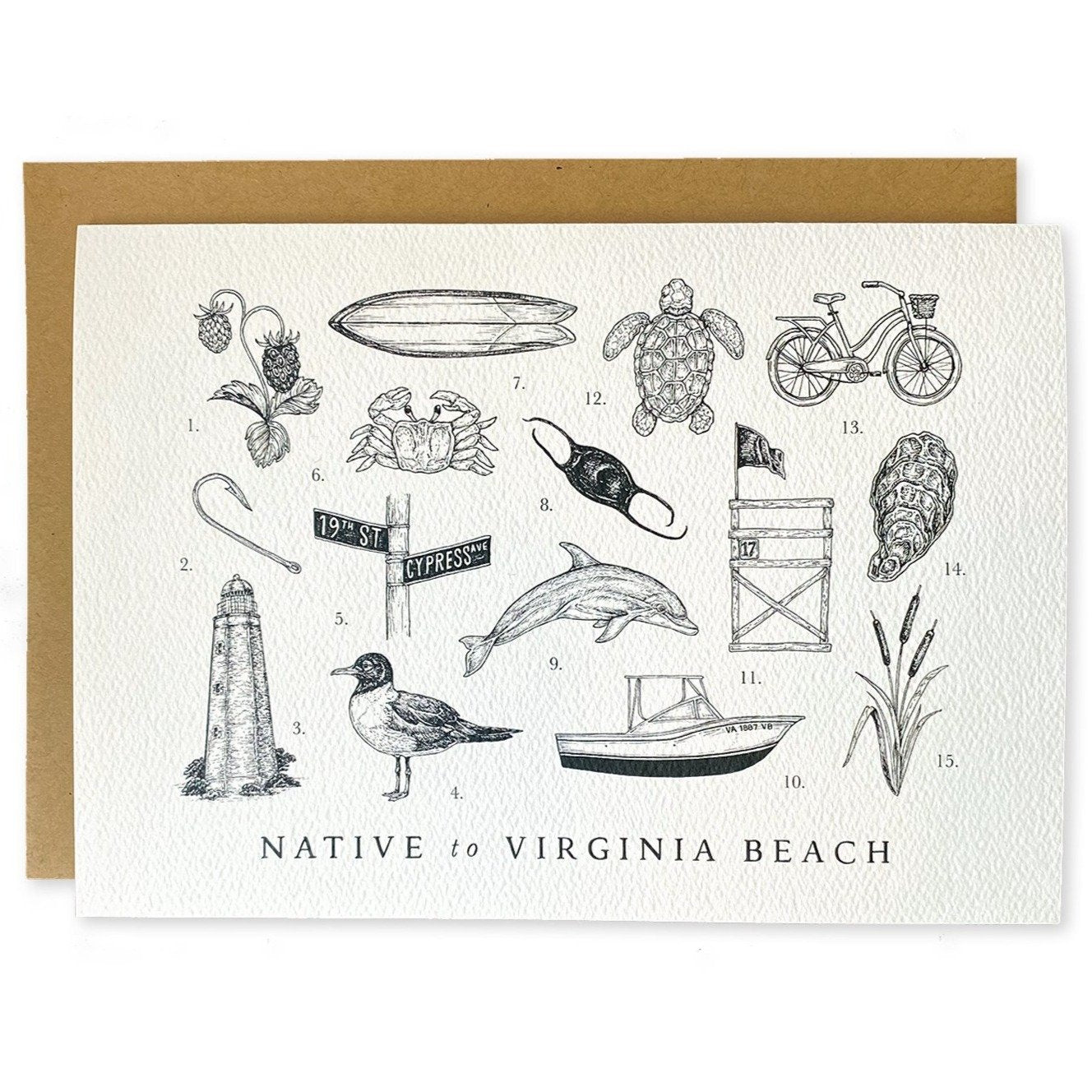 Native to Virginia Beach Greeting Card - Hyper