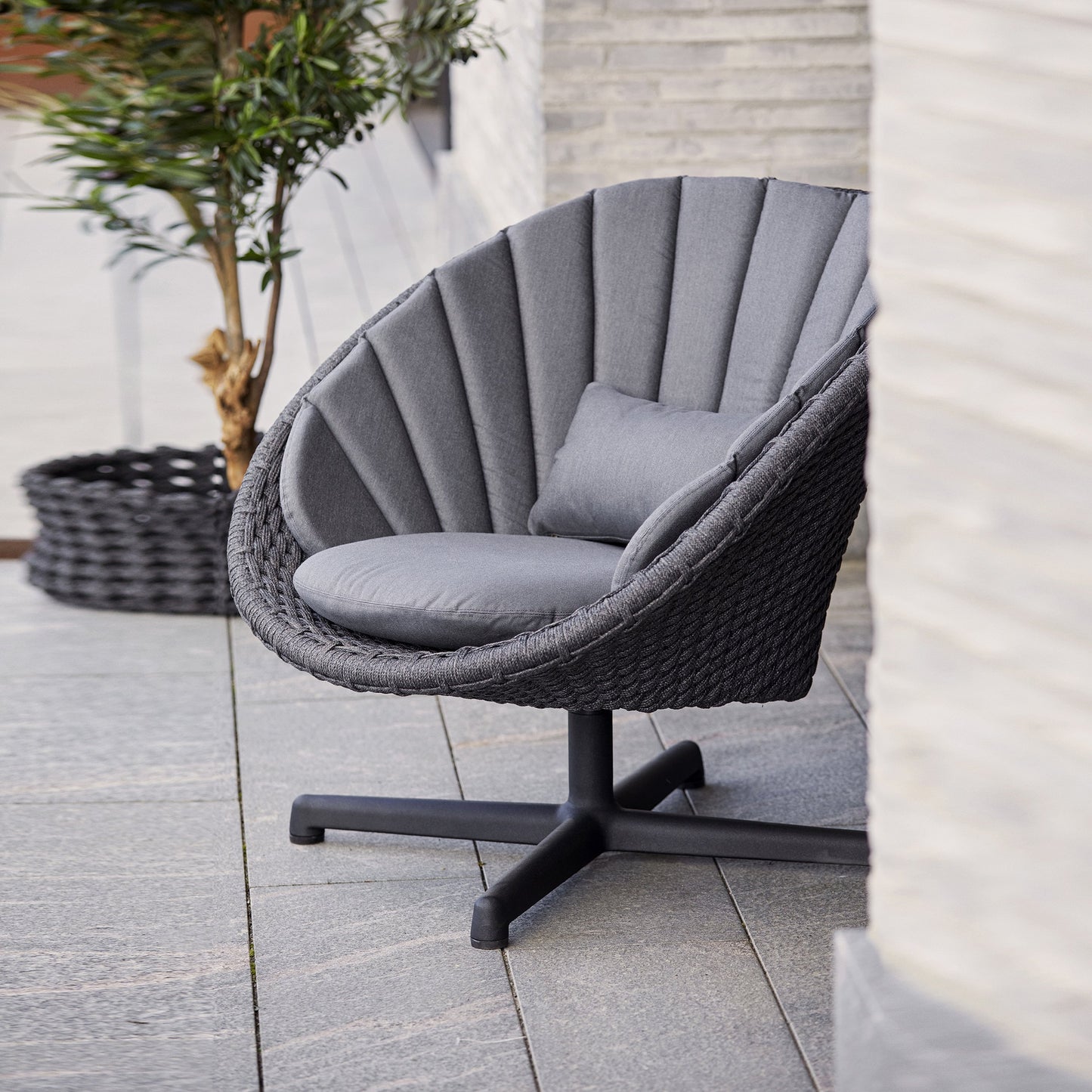 Peacock Lounge Chair with Swivel Base